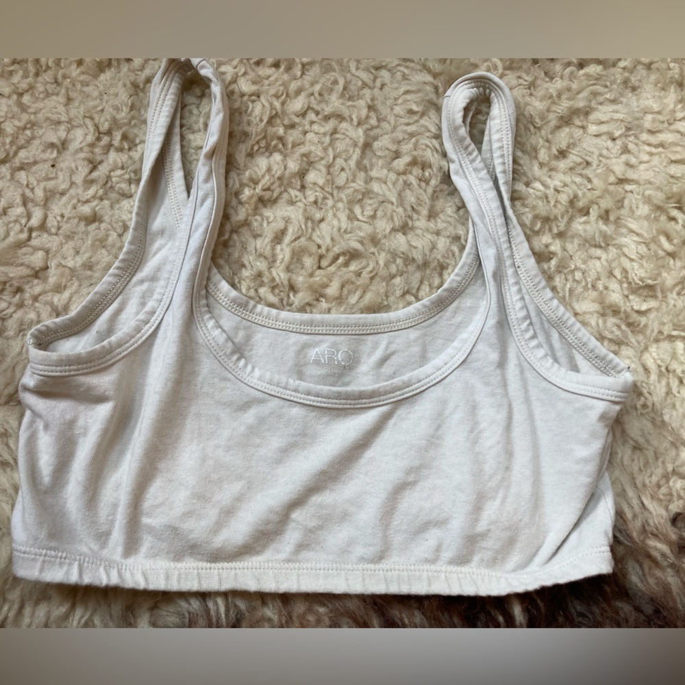 Arq wide strap white/cream bra large